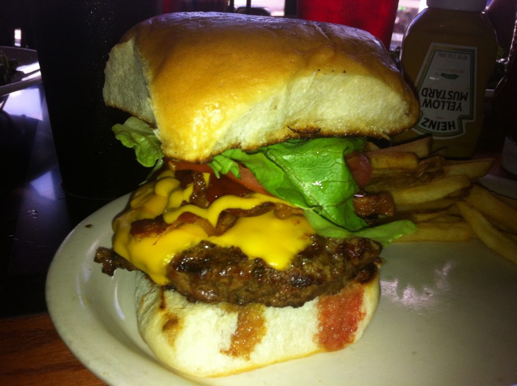 The Tavern's famous burger in Austin