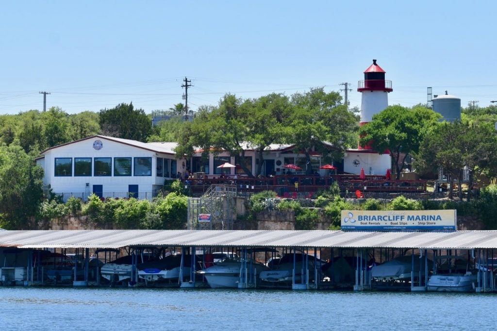 View of The Lighthouse Restaurant & Lounge From Lake Travis