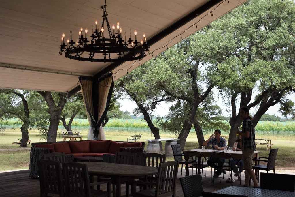Lewis Wines Shaded Patio