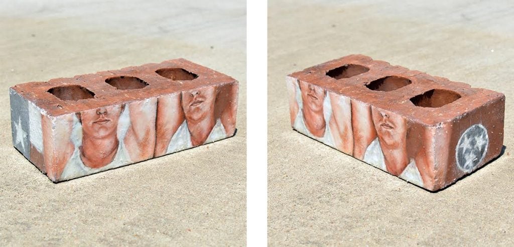 Saul Jerome San Juan Painted Bricks for Build Hope, Not Walls