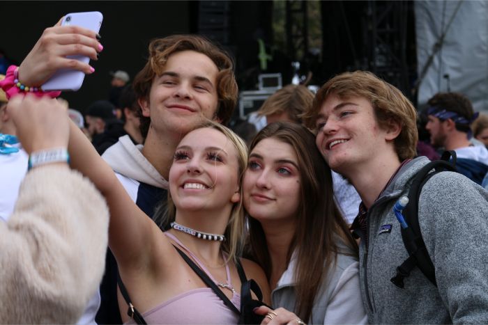 Teens Taking Selfie at ACL Music Fest 2019
