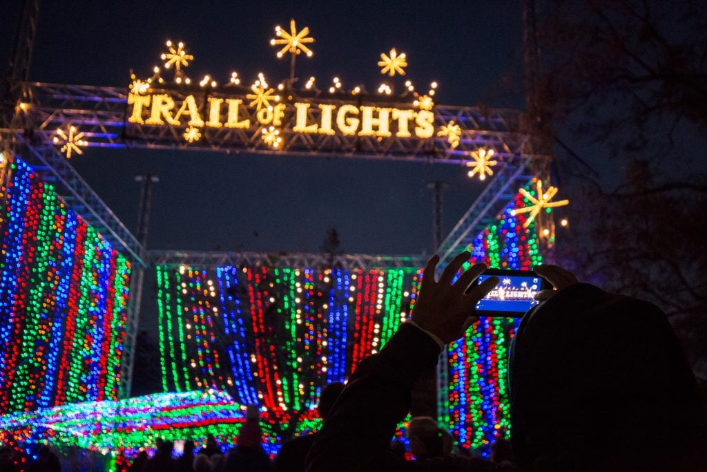 Trail of Lights Entrance Tunnel in Austin