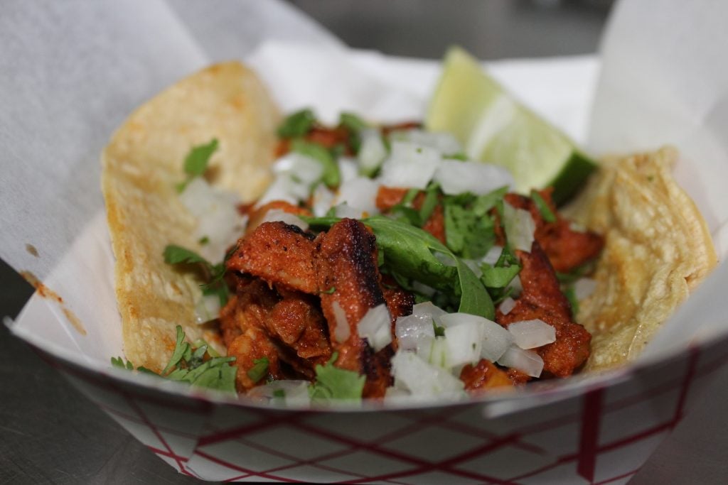 Holiday Party Trays of Al Pastor Tacos in Austin