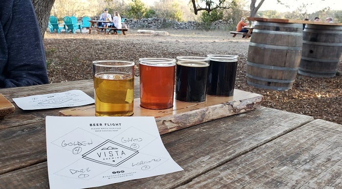 Vista Flight of Beer in Driftwood Texas