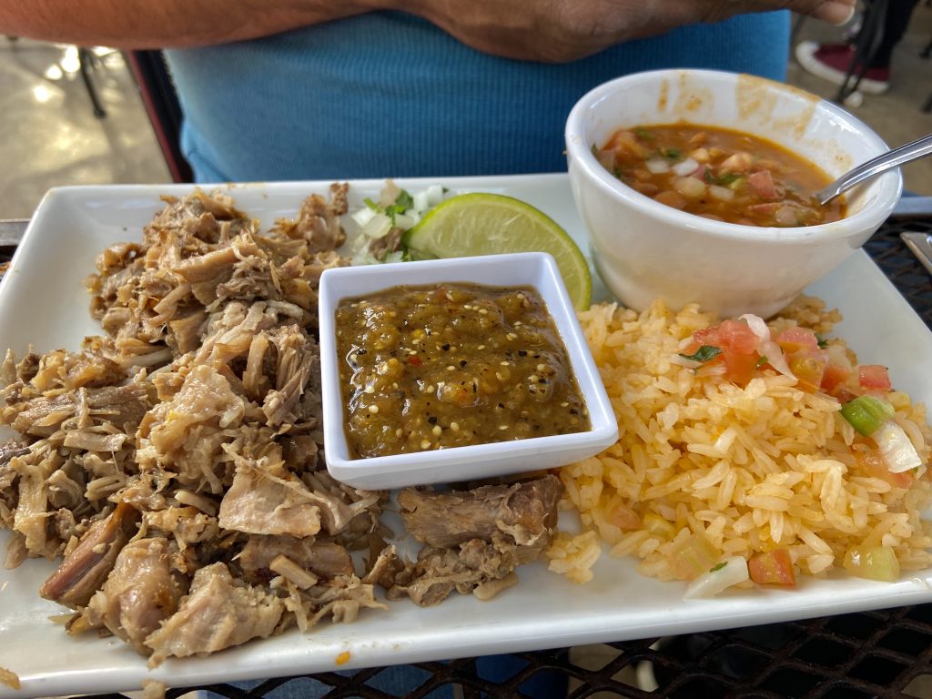 Slow-cooked carnitas at Gabriela's Downtown in Austin