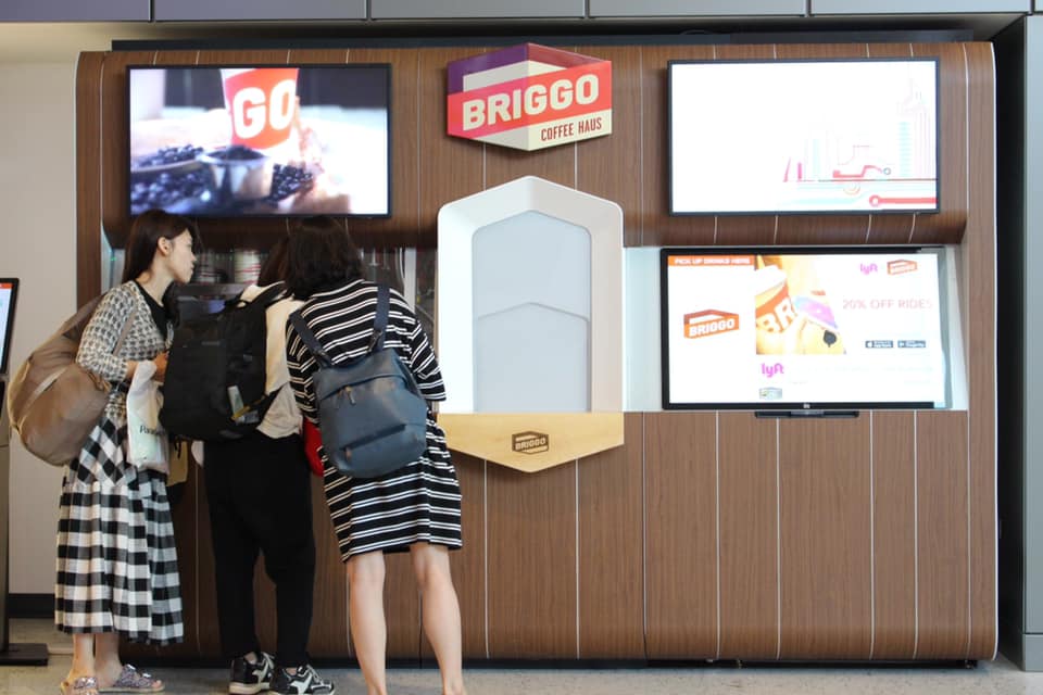 Briggo Coffee Dispenser at Austin Airport