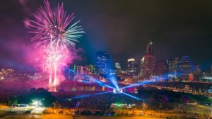 Austin’s New Year: Fireworks from Afar