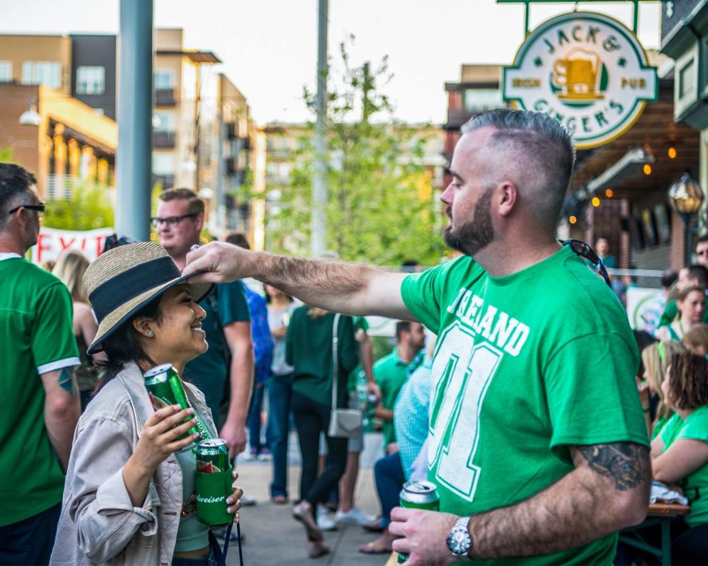 St Patrick's Day Couple at Jack & Ginger's in Austin