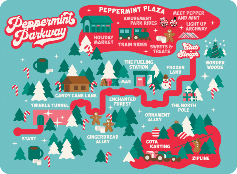 Peppermint Parkway Austin- map