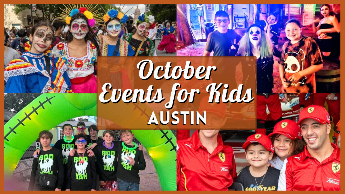 Kids Events in Austin in October 2025 - Collage