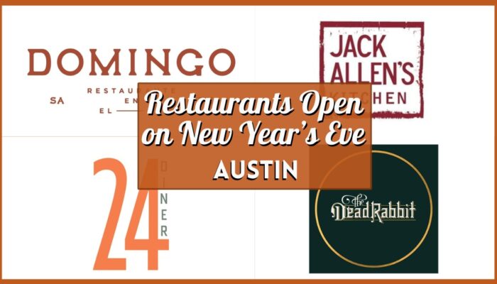 Restaurants open on New Year’s Day in Austin - Collage